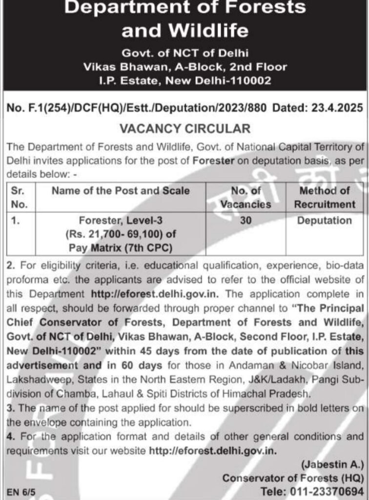 Forest Guard Recruitment 2025
